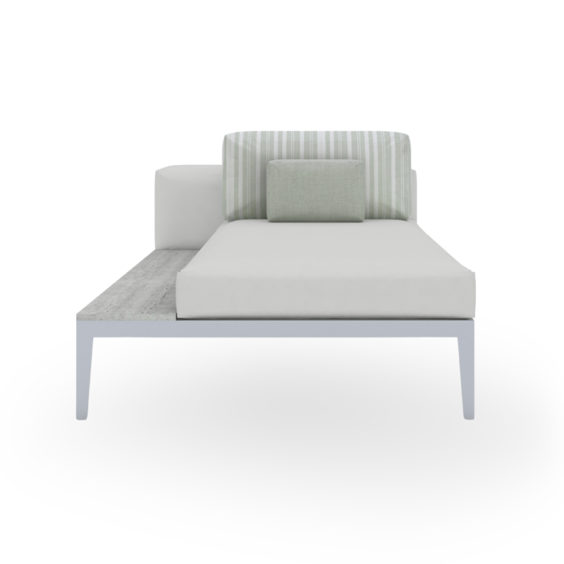 CHAISE LONGUE CON MESA LATERAL DERECHA BACALAR DELUXE