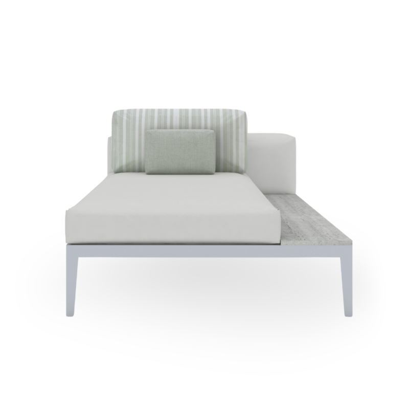 CHAISE LONGUE CON MESA LATERAL IZQUIERDA BACALAR DELUXE